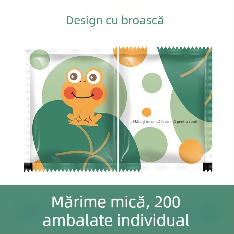 Mănuși de unică folosință din polietilenă, transparente, grosime normală, personalizabile cu logo