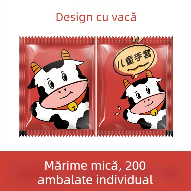 Mănuși de unică folosință din polietilenă, transparente, grosime normală, personalizabile cu logo