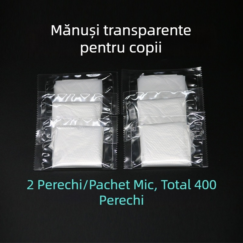 Mănuși de unică folosință din polietilenă, transparente, grosime normală, personalizabile cu logo