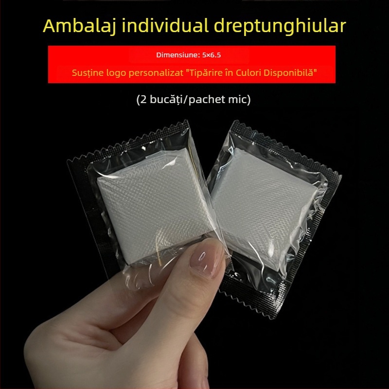 Mănuși de unică folosință – calitate alimentară, transparente, anti-praf, grosime 0,6 g, imprimare logo