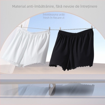 Pantaloni de siguranță pentru femei – tricotat din nailon, talie medie, culoare solidă, funcție anti-expunere