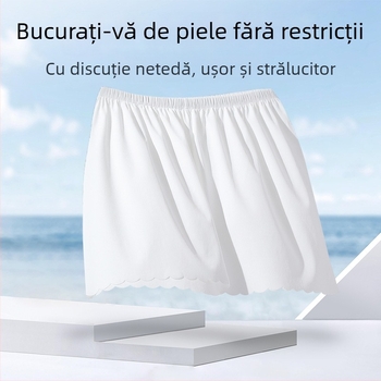 Pantaloni de siguranță pentru femei – tricotat din nailon, talie medie, culoare solidă, funcție anti-expunere