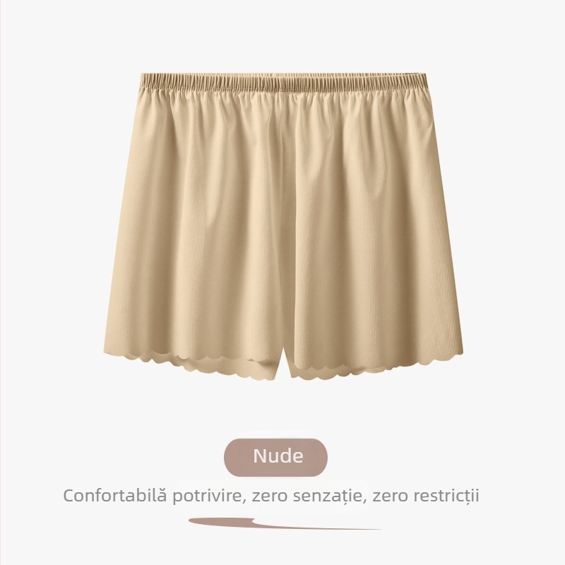 Pantaloni de siguranță pentru femei – tricotat din nailon, talie medie, culoare solidă, funcție anti-expunere