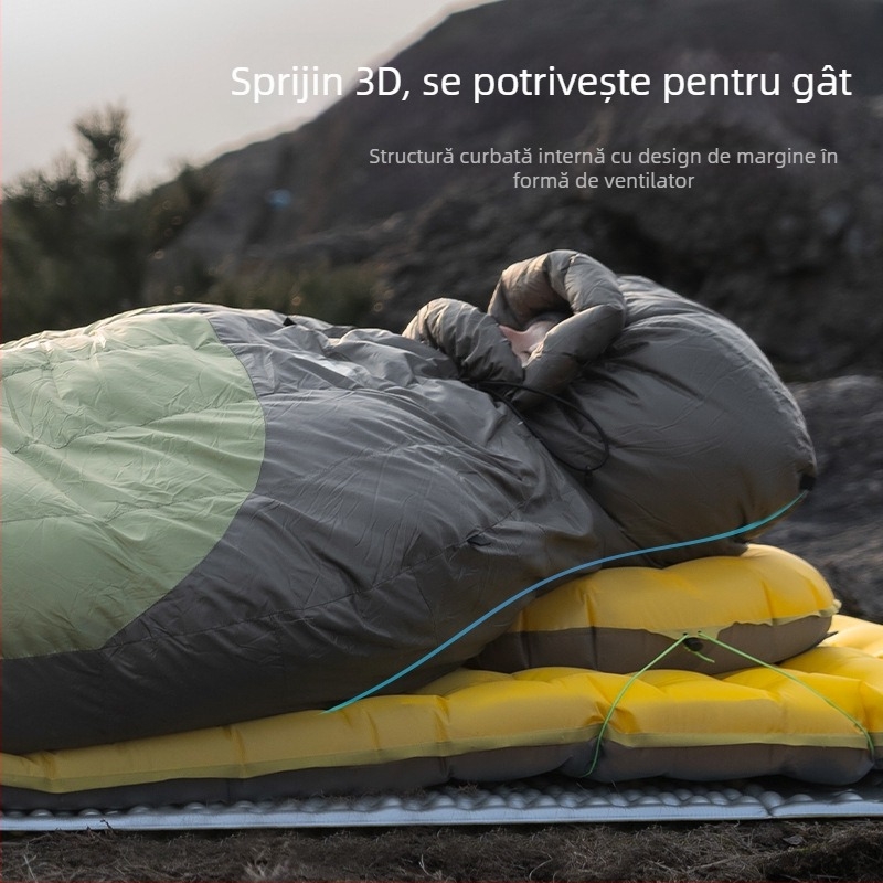 RockBros pernă gonflabilă pentru exterior – pernă de călătorie portabilă, ușoară pentru camping, material 20d nylon + strat TPU, personalizare disponibilă