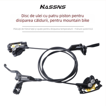 Manetă de frână pentru bicicletă de munte, frână hidraulică pe disc E4, răcire, patru pistoane