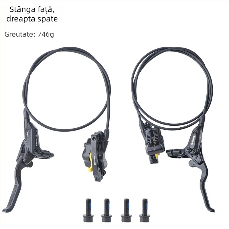 Manetă de frână pentru bicicletă de munte, frână hidraulică pe disc E4, răcire, patru pistoane