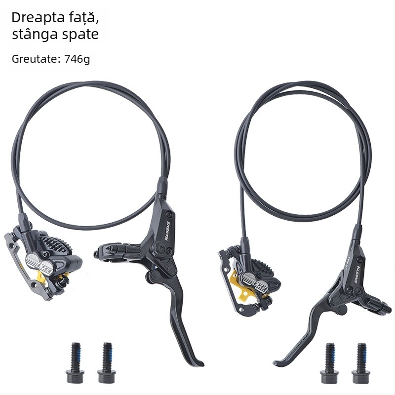 Manetă de frână pentru bicicletă de munte, frână hidraulică pe disc E4, răcire, patru pistoane