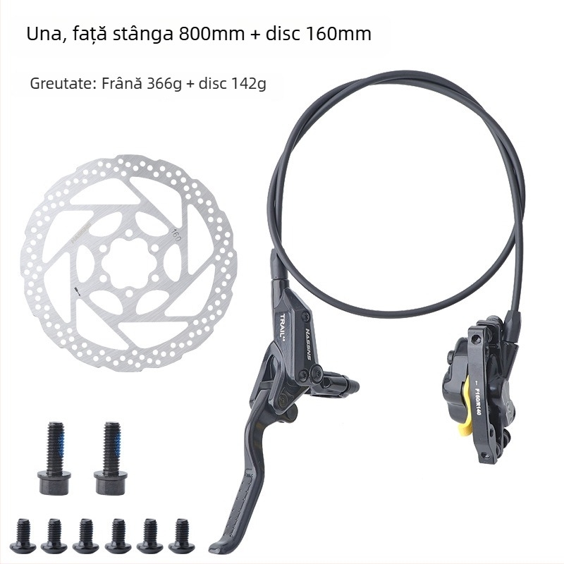 Manetă de frână pentru bicicletă de munte, frână hidraulică pe disc E4, răcire, patru pistoane