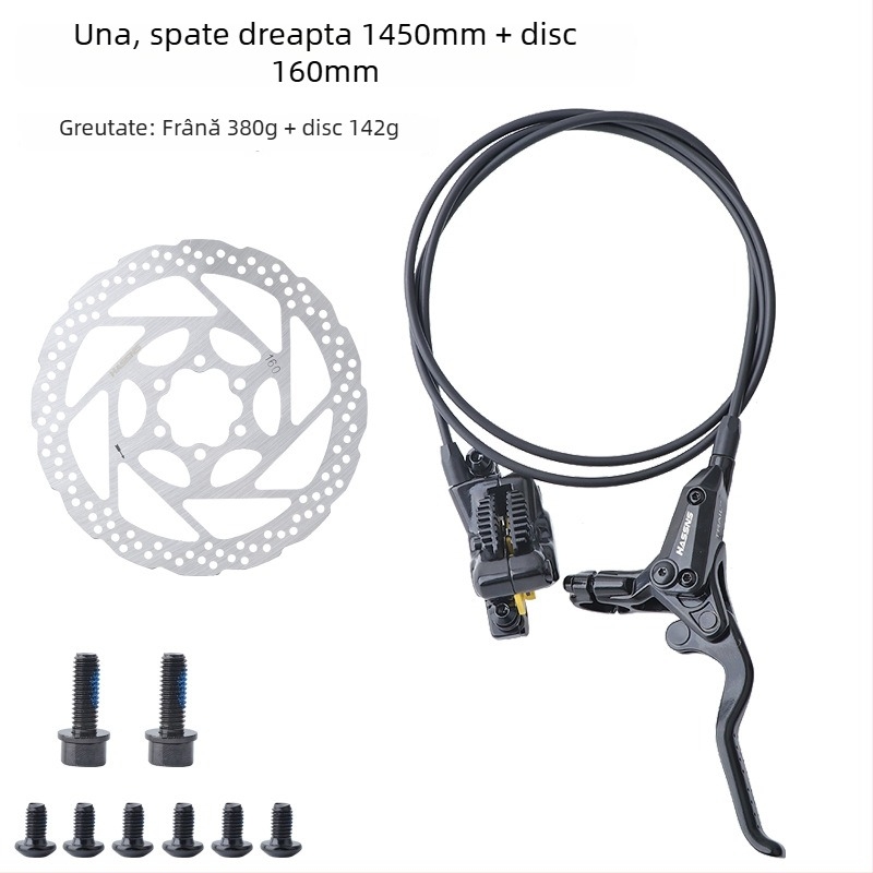 Manetă de frână pentru bicicletă de munte, frână hidraulică pe disc E4, răcire, patru pistoane
