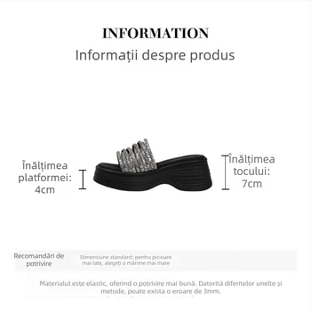 Sandale cu platformă wedge: partea superioară PU, interior PU, talpă din cauciuc, formă a vârfului Herringbone, vară 2024