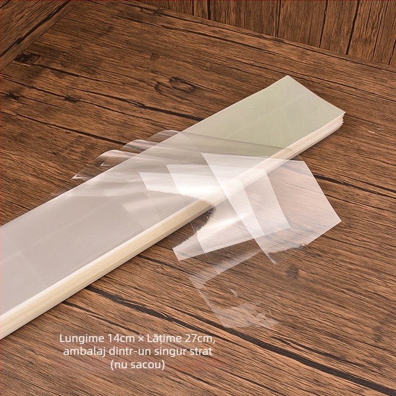 Pungi transparente pentru ambalarea bețișoarelor cu fructe caramelizate — ambalare manuală, personalizare disponibilă, brand Paper love, licență de producție Zhejiangxk16-204-00047