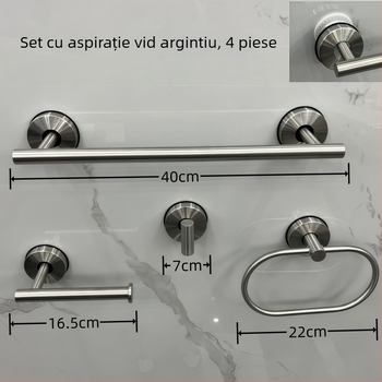 Set de bare de prosoape din oțel inoxidabil | Stil modern minimalist | Kit de 3–5 piese | Brand: Enjoy mei tian