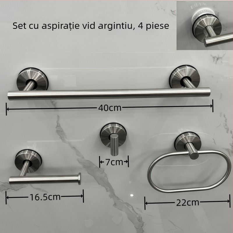 Set de bare de prosoape din oțel inoxidabil | Stil modern minimalist | Kit de 3–5 piese | Brand: Enjoy mei tian
