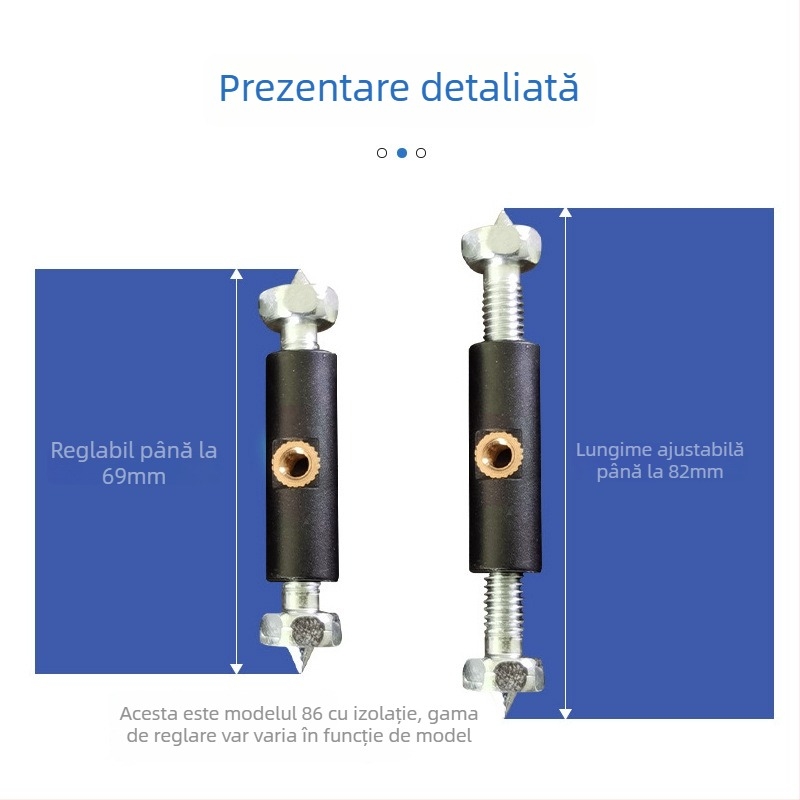Reparator universal pentru cutie metalică tip 86 pentru întrerupător, cu tijă din oțel inoxidabil