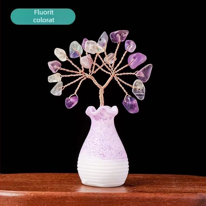 Vază mini din cristal pentru flori, design realist imitativ pentru DIY peisaj mini, Material: cristal, Categorie: Resin Craft, Brand: Floating Life Half Dream, Cod produs: C0055
