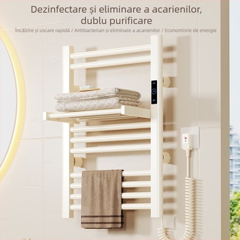Suport de prosoape electric pliabil (încălzire completă, încălzire din fibră de carbon, temporizare inteligentă, control prin aplicație, uscare și dezumidificare)