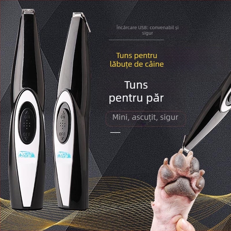 Clipper electric pentru câine – cap de tăiere din oțel inoxidabil, set de 60 bucăți