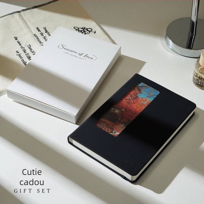 Bloc-notes cu husă PU, legare cu foi detașabile, hârtie Dowling 100 g/m², 200–300 pagini, stil birou de afaceri