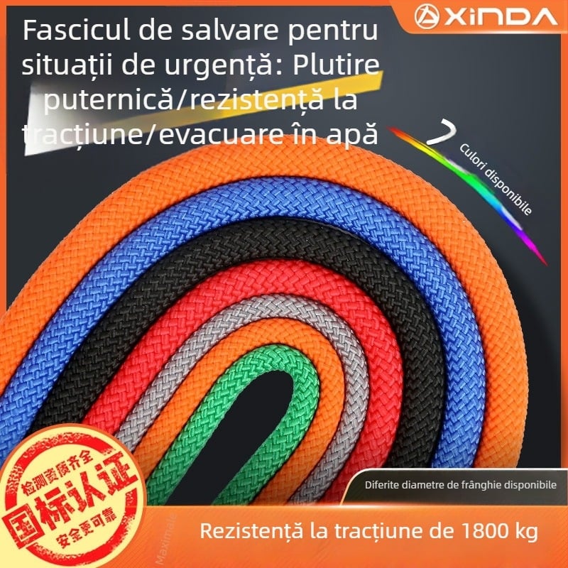 Sfoară pentru lucru la înălțime și siguranță, sfoară de alpinism outdoor, sfoară de evacuare de urgență și salvare — fibră de polipropilenă, 18 kN, standard național