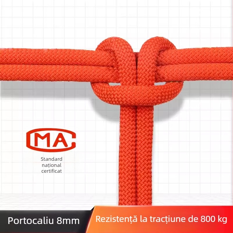 Sfoară pentru lucru la înălțime și siguranță, sfoară de alpinism outdoor, sfoară de evacuare de urgență și salvare — fibră de polipropilenă, 18 kN, standard național