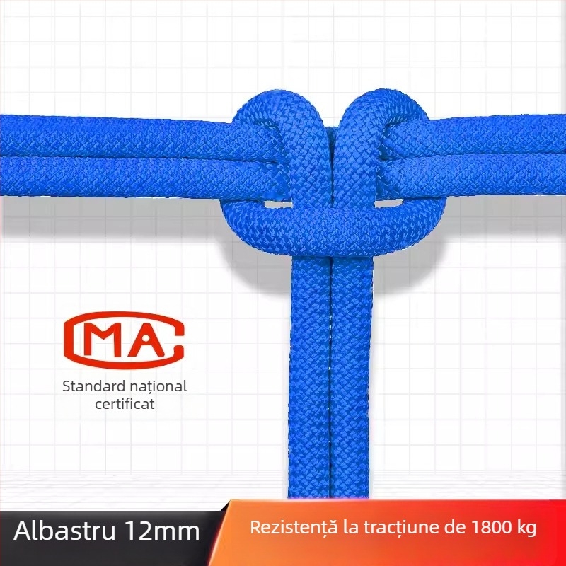 Sfoară pentru lucru la înălțime și siguranță, sfoară de alpinism outdoor, sfoară de evacuare de urgență și salvare — fibră de polipropilenă, 18 kN, standard național