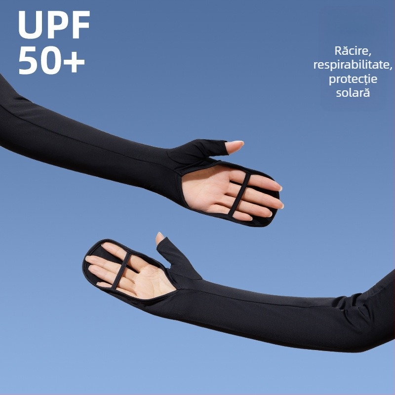 Manșete UV pentru femei, din nailon cu țesătură răcoroasă, stil minimalist sport, primăvara 2025