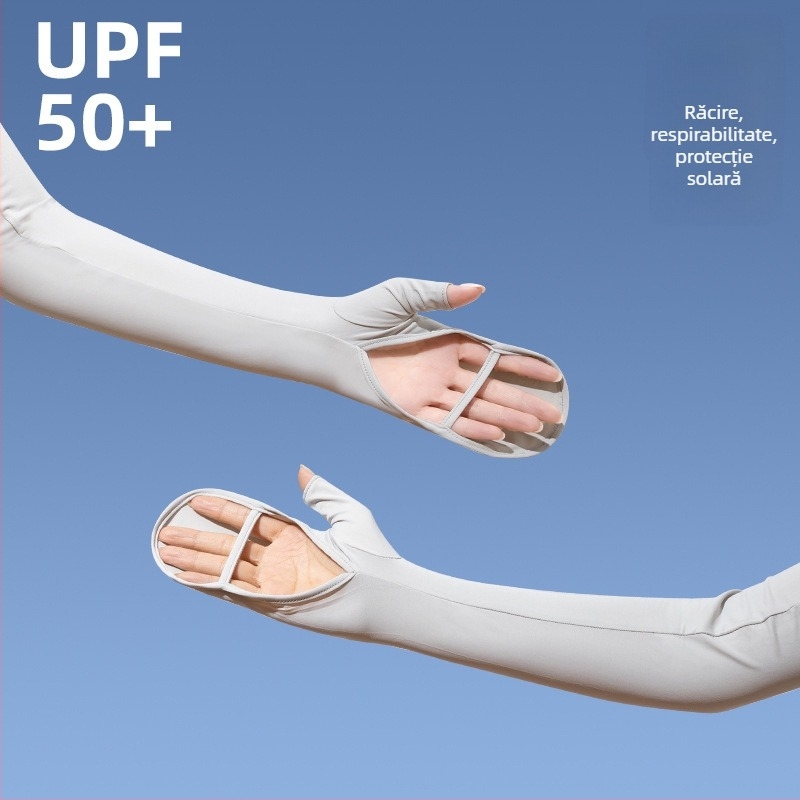 Manșete UV pentru femei, din nailon cu țesătură răcoroasă, stil minimalist sport, primăvara 2025
