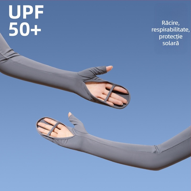 Manșete UV pentru femei, din nailon cu țesătură răcoroasă, stil minimalist sport, primăvara 2025