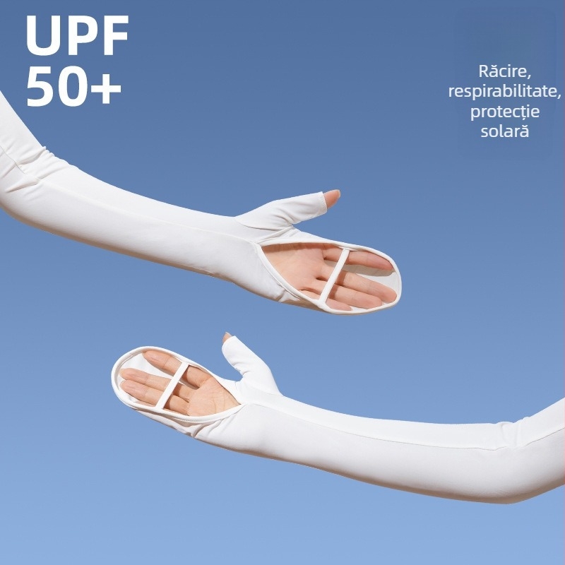Manșete UV pentru femei, din nailon cu țesătură răcoroasă, stil minimalist sport, primăvara 2025