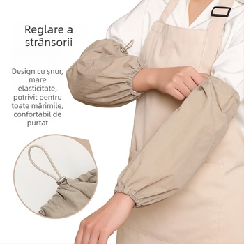 Mâneci de bucătărie pentru femei din poliester – impermeabile, anti-murdărire, lungi, cu mâneată reglabilă