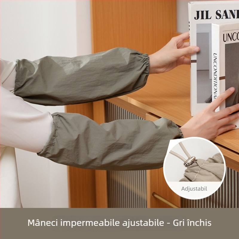 Mâneci de bucătărie pentru femei din poliester – impermeabile, anti-murdărire, lungi, cu mâneată reglabilă