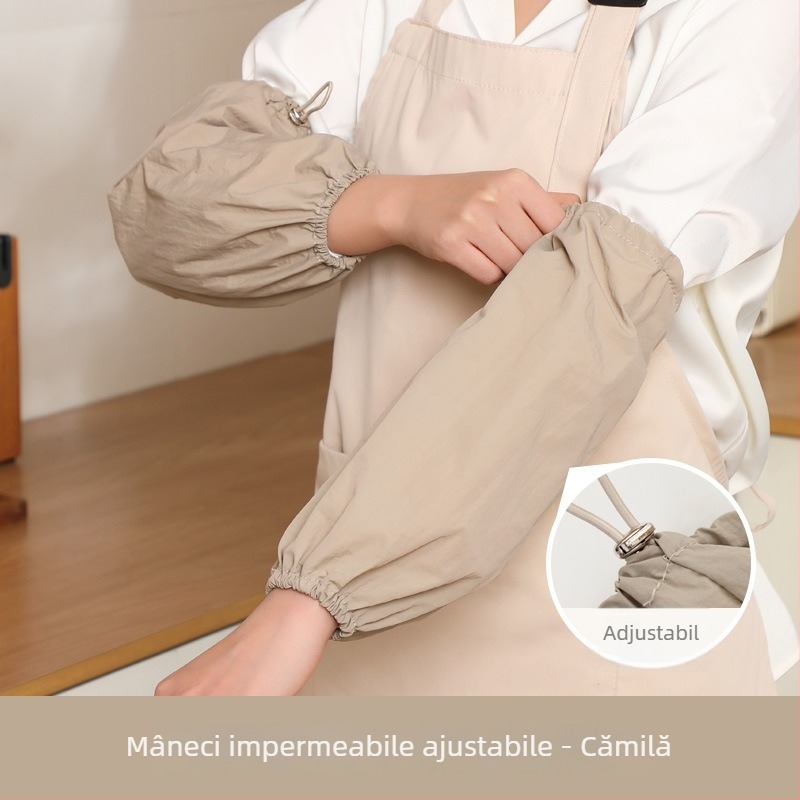 Mâneci de bucătărie pentru femei din poliester – impermeabile, anti-murdărire, lungi, cu mâneată reglabilă