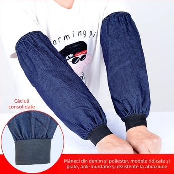 Mâneci din denim, impermeabile, pentru adulți, stil modern simplu