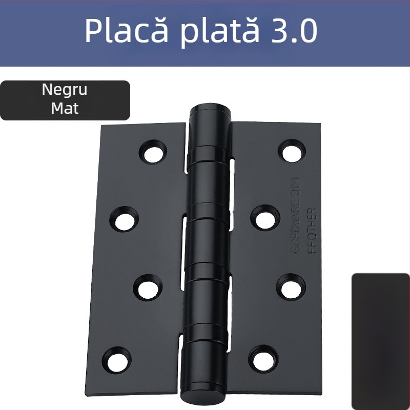 Balamale din oțel inoxidabil pentru ușă din lemn, tip H, silențioase, finisaj PVD, marca Wing
