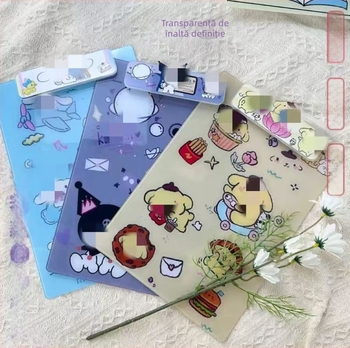 Clipboard din plastic cu mecanism de prindere simplu, design cu câine desenat, model TC-BJ-107, brand Tuo Chuang, grosime placă 2,1 mm