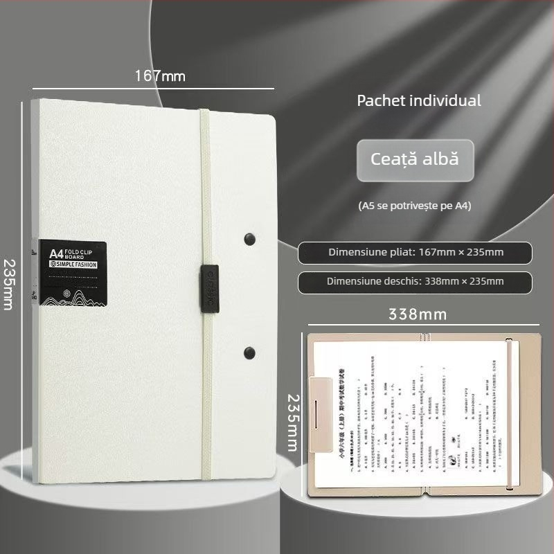 Dosar din plastic cu un singur clemă, vertical pentru documente, lățime spate aproximativ 167 mm