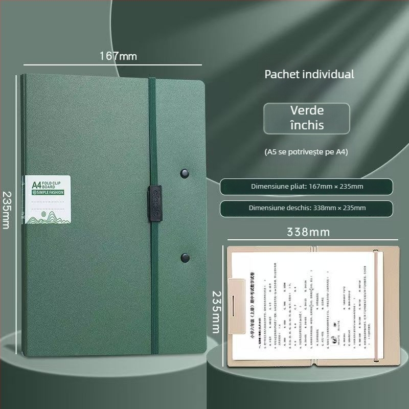 Dosar din plastic cu un singur clemă, vertical pentru documente, lățime spate aproximativ 167 mm