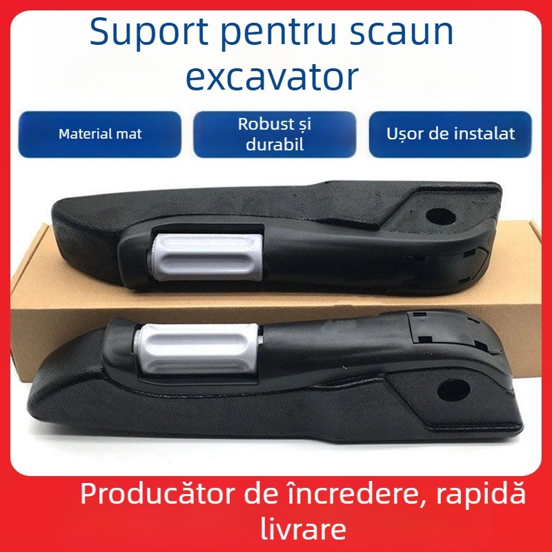 Kit scaun cabină excavator cu suport pentru cot, husă scaun și mănuși pentru brațul de sprijin, compatibil Komatsu și SANY