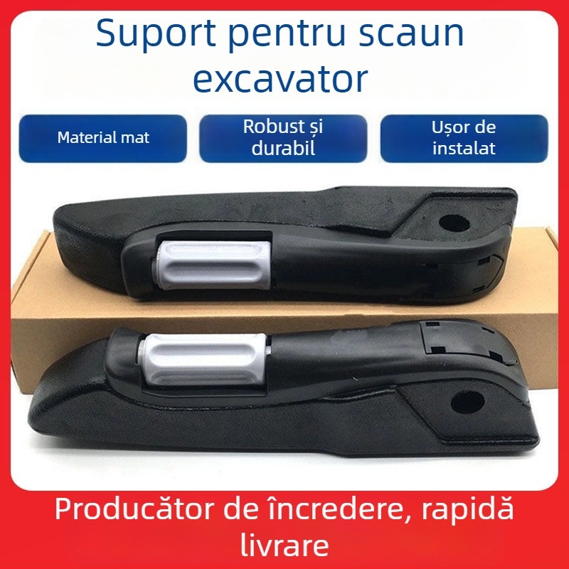 Kit scaun cabină excavator cu suport pentru cot, husă scaun și mănuși pentru brațul de sprijin, compatibil Komatsu și SANY
