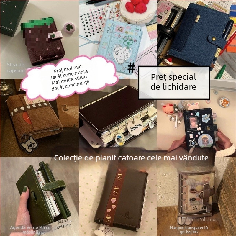 QITA caiet cu foi detașabile, hârtie din pulpă brută de lemn, 40 g/m², 1–50 pagini