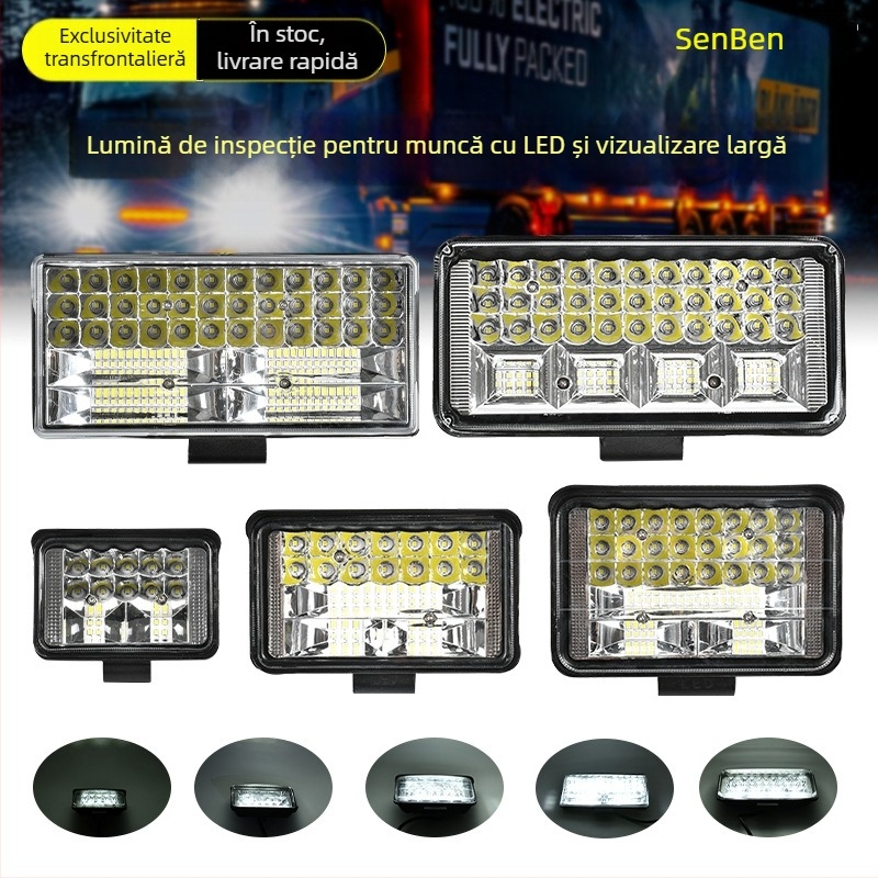 LED Lumină de lucru cu unghi larg pentru camioane și vehicule off-road, 12/24V, 30W, 15000 lm, 3000K, aliaj de aluminiu