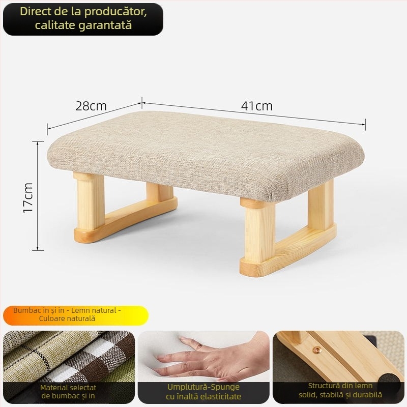 Taburet pentru picioare din lemn, stil japonez, multifuncțional, pentru copii, adulți și persoane în vârstă