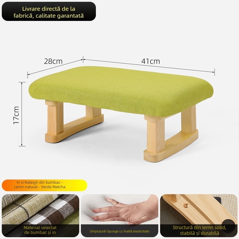 Taburet pentru picioare din lemn, stil japonez, multifuncțional, pentru copii, adulți și persoane în vârstă