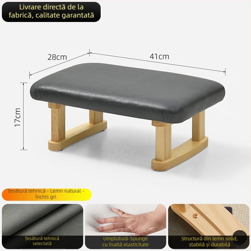 Taburet pentru picioare din lemn, stil japonez, multifuncțional, pentru copii, adulți și persoane în vârstă