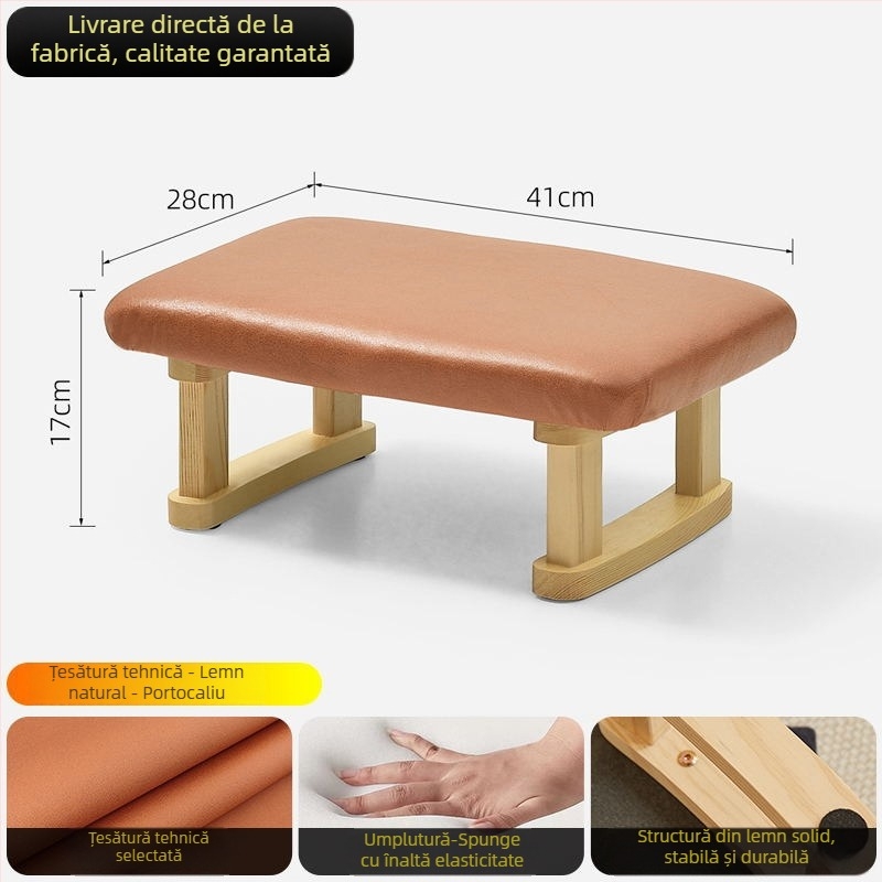 Taburet pentru picioare din lemn, stil japonez, multifuncțional, pentru copii, adulți și persoane în vârstă