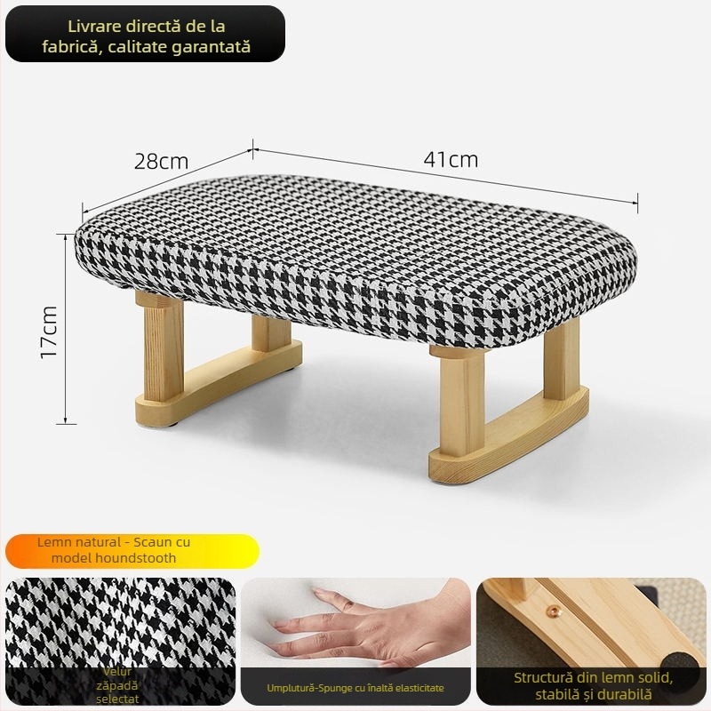 Taburet pentru picioare din lemn, stil japonez, multifuncțional, pentru copii, adulți și persoane în vârstă