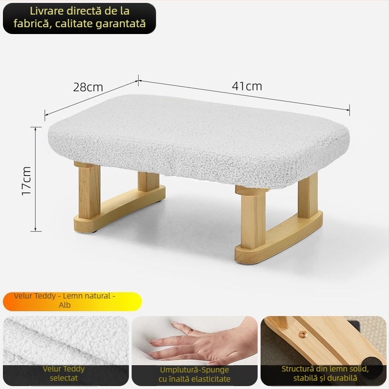 Taburet pentru picioare din lemn, stil japonez, multifuncțional, pentru copii, adulți și persoane în vârstă