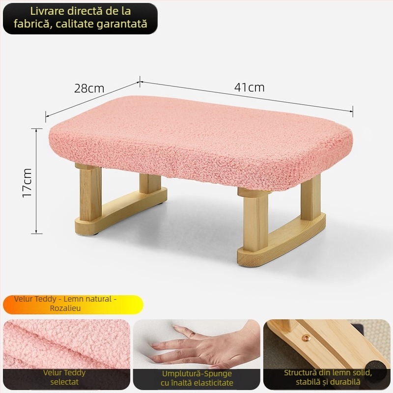 Taburet pentru picioare din lemn, stil japonez, multifuncțional, pentru copii, adulți și persoane în vârstă