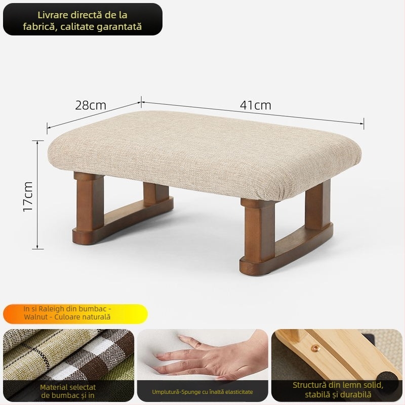 Taburet pentru picioare din lemn, stil japonez, multifuncțional, pentru copii, adulți și persoane în vârstă