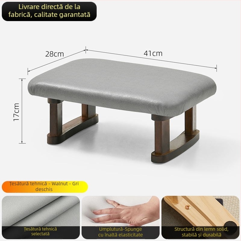 Taburet pentru picioare din lemn, stil japonez, multifuncțional, pentru copii, adulți și persoane în vârstă